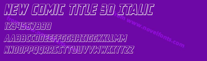 New Comic Title 3D ItalicPreview New Comic Title 3D ItalicPreview