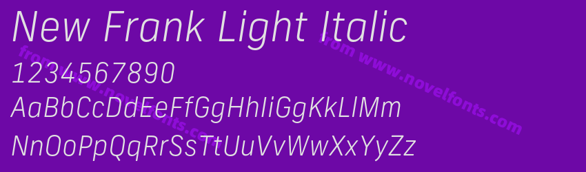 New Frank Light ItalicPreview New Frank Light ItalicPreview
