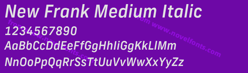 New Frank Medium ItalicPreview New Frank Medium ItalicPreview