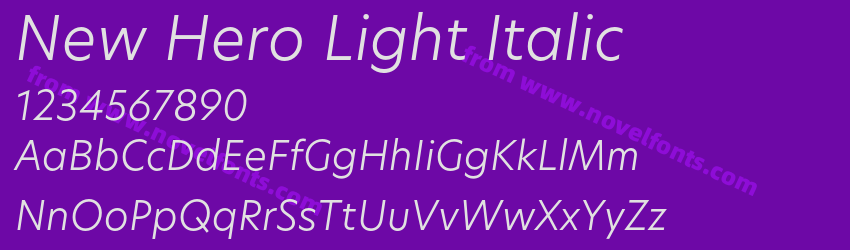 New Hero Light ItalicPreview New Hero Light ItalicPreview