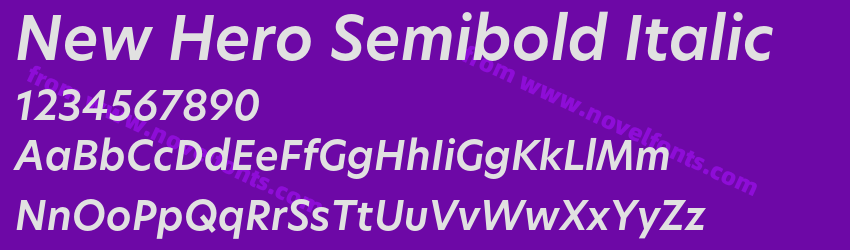 New Hero Semibold ItalicPreview New Hero Semibold ItalicPreview