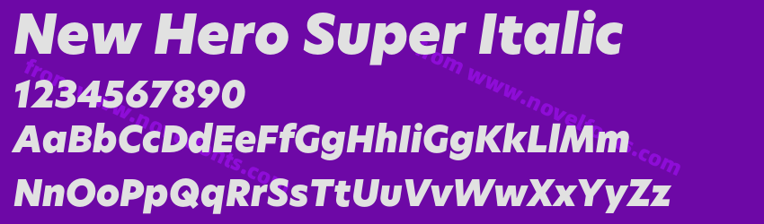 New Hero Super ItalicPreview New Hero Super ItalicPreview
