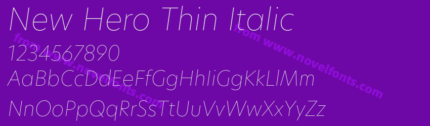New Hero Thin ItalicPreview New Hero Thin ItalicPreview
