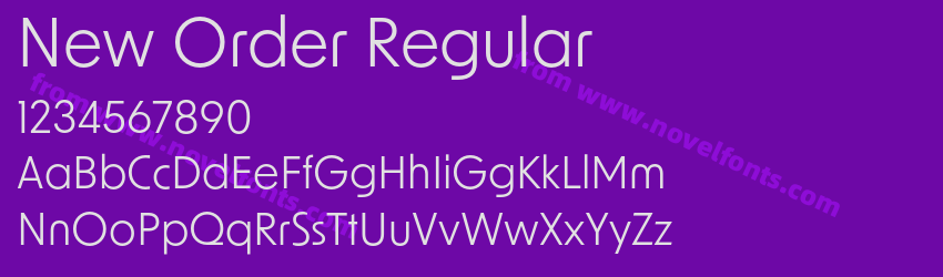 New Order RegularPreview New Order RegularPreview