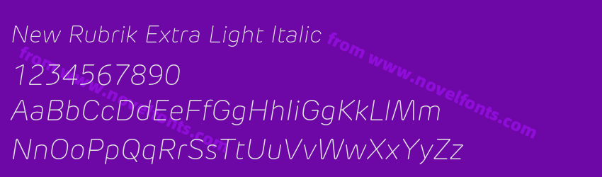 New Rubrik Extra Light ItalicPreview New Rubrik Extra Light ItalicPreview