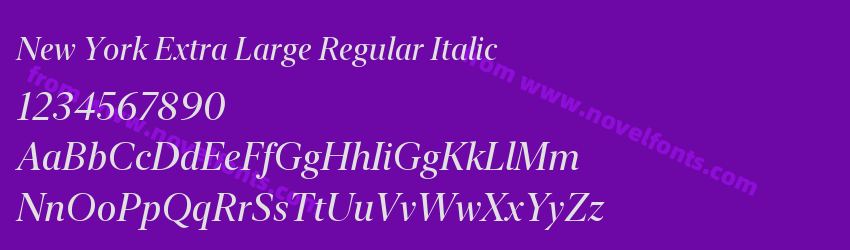 New York Extra Large Regular ItalicPreview New York Extra Large Regular ItalicPreview