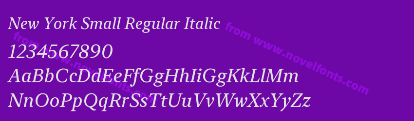 New York Small Regular ItalicPreview New York Small Regular ItalicPreview