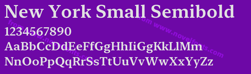New York Small SemiboldPreview New York Small SemiboldPreview