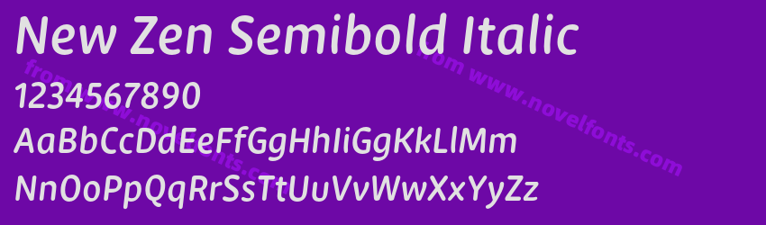 New Zen Semibold ItalicPreview New Zen Semibold ItalicPreview