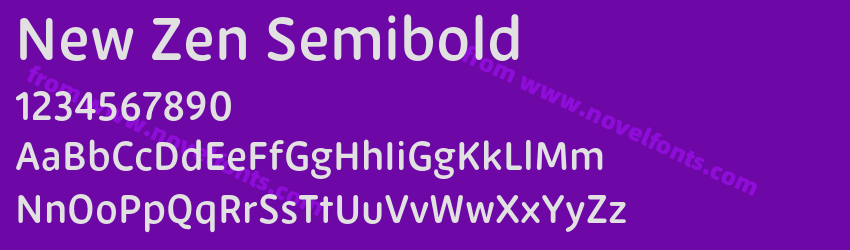 New Zen SemiboldPreview New Zen SemiboldPreview