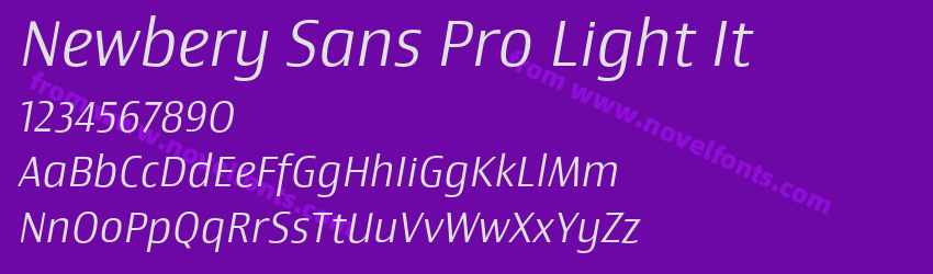 Newbery Sans Pro Light ItPreview Newbery Sans Pro Light ItPreview