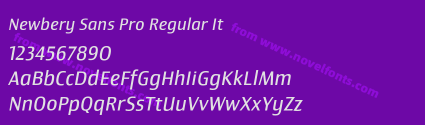 Newbery Sans Pro Regular ItPreview Newbery Sans Pro Regular ItPreview