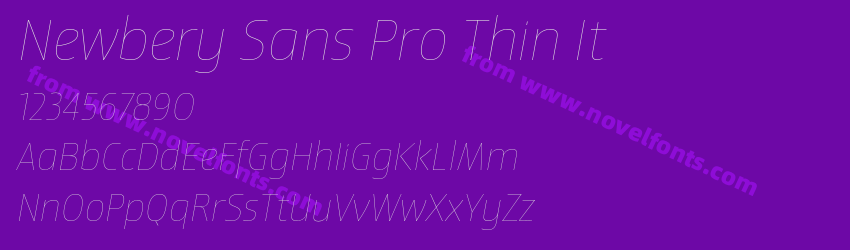 Newbery Sans Pro Thin ItPreview Newbery Sans Pro Thin ItPreview