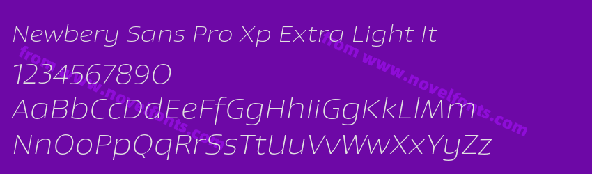 Newbery Sans Pro Xp Extra Light ItPreview Newbery Sans Pro Xp Extra Light ItPreview