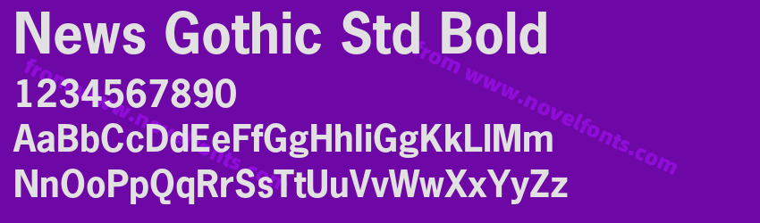 News Gothic Std BoldPreview News Gothic Std BoldPreview