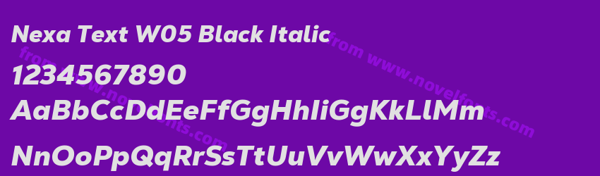 Nexa Text W05 Black ItalicPreview Nexa Text W05 Black ItalicPreview