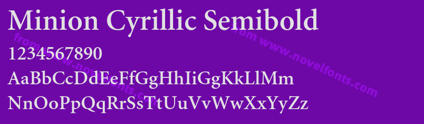 Minion Cyrillic SemiboldPreview