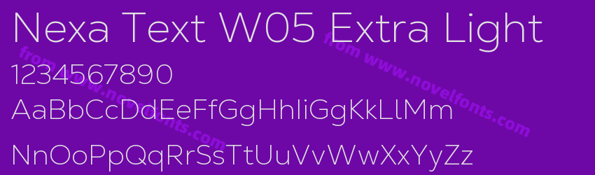 Nexa Text W05 Extra LightPreview Nexa Text W05 Extra LightPreview