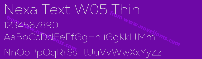 Nexa Text W05 ThinPreview Nexa Text W05 ThinPreview