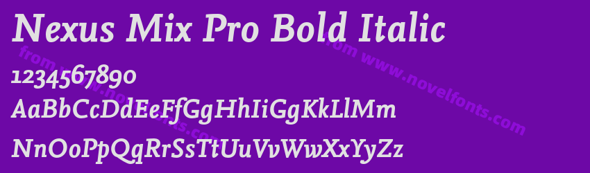 Nexus Mix Pro Bold ItalicPreview Nexus Mix Pro Bold ItalicPreview