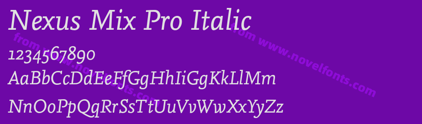Nexus Mix Pro ItalicPreview Nexus Mix Pro ItalicPreview