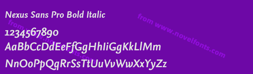 Nexus Sans Pro Bold ItalicPreview Nexus Sans Pro Bold ItalicPreview