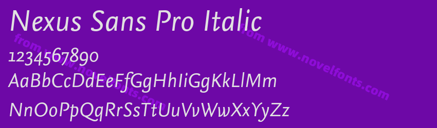 Nexus Sans Pro ItalicPreview Nexus Sans Pro ItalicPreview