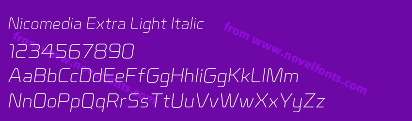 Nicomedia Extra Light ItalicPreview Nicomedia Extra Light ItalicPreview