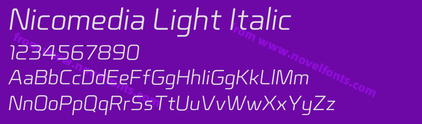 Nicomedia Light ItalicPreview Nicomedia Light ItalicPreview
