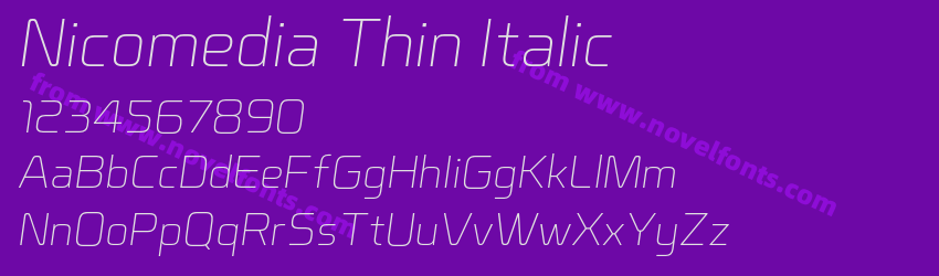 Nicomedia Thin ItalicPreview Nicomedia Thin ItalicPreview