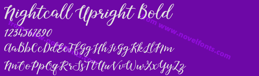 Nightcall Upright BoldPreview Nightcall Upright BoldPreview