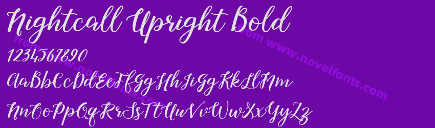 Nightcall Upright BoldPreview Nightcall Upright BoldPreview