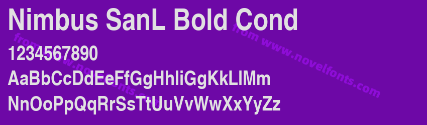 Nimbus SanL Bold CondPreview Nimbus SanL Bold CondPreview