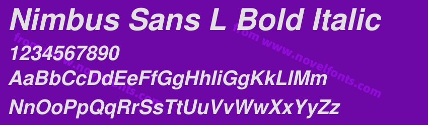 Nimbus Sans L Bold ItalicPreview Nimbus Sans L Bold ItalicPreview