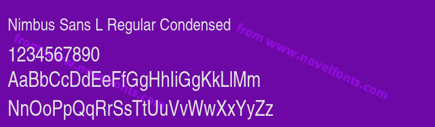 Nimbus Sans L Regular CondensedPreview Nimbus Sans L Regular CondensedPreview