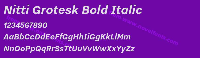 Nitti Grotesk Bold ItalicPreview Nitti Grotesk Bold ItalicPreview