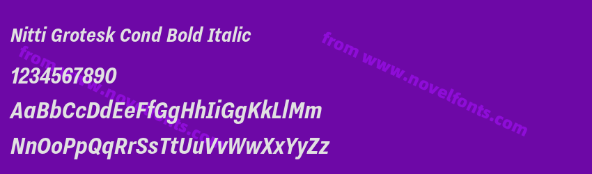 Nitti Grotesk Cond Bold ItalicPreview Nitti Grotesk Cond Bold ItalicPreview
