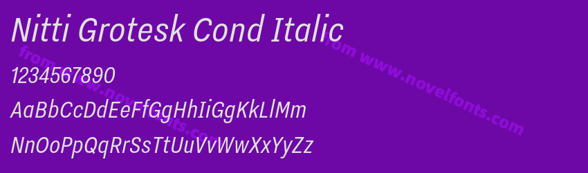 Nitti Grotesk Cond ItalicPreview Nitti Grotesk Cond ItalicPreview