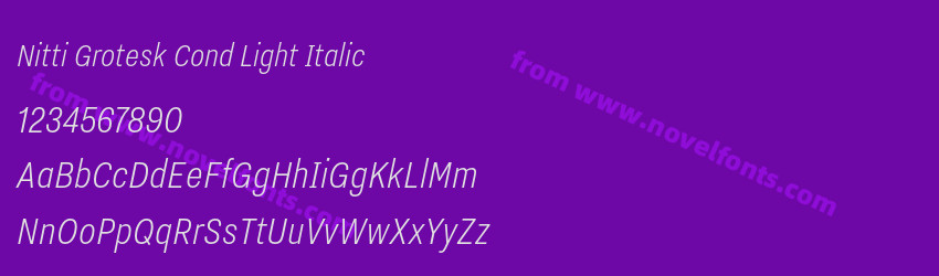 Nitti Grotesk Cond Light ItalicPreview Nitti Grotesk Cond Light ItalicPreview