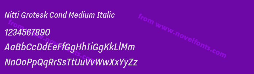 Nitti Grotesk Cond Medium ItalicPreview Nitti Grotesk Cond Medium ItalicPreview