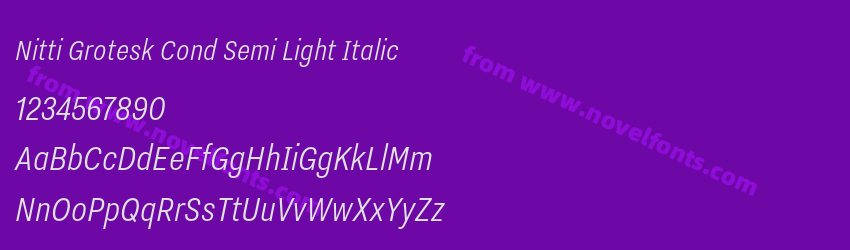 Nitti Grotesk Cond Semi Light ItalicPreview Nitti Grotesk Cond Semi Light ItalicPreview