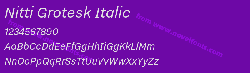 Nitti Grotesk ItalicPreview Nitti Grotesk ItalicPreview
