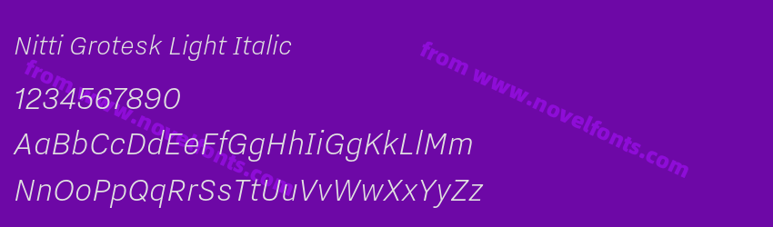 Nitti Grotesk Light ItalicPreview Nitti Grotesk Light ItalicPreview