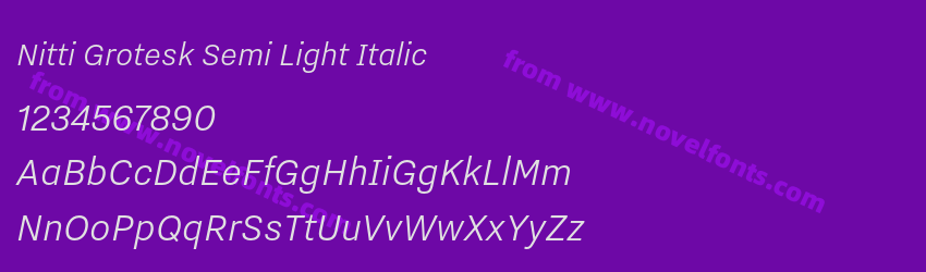 Nitti Grotesk Semi Light ItalicPreview Nitti Grotesk Semi Light ItalicPreview