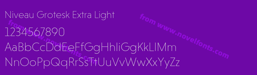 Niveau Grotesk Extra LightPreview Niveau Grotesk Extra LightPreview