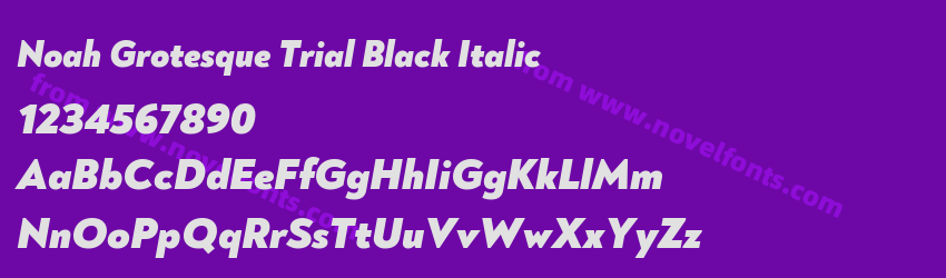 Noah Grotesque Trial Black ItalicPreview Noah Grotesque Trial Black ItalicPreview