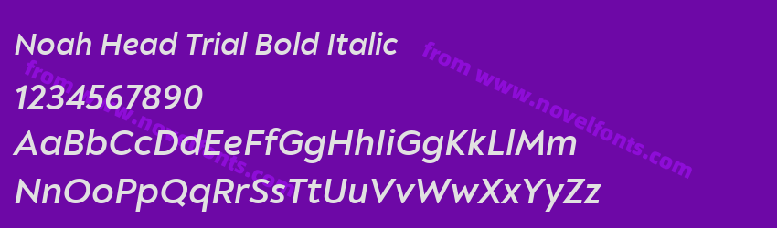 Noah Head Trial Bold ItalicPreview Noah Head Trial Bold ItalicPreview
