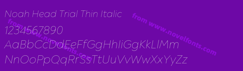 Noah Head Trial Thin ItalicPreview Noah Head Trial Thin ItalicPreview