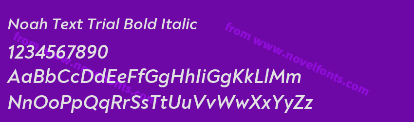 Noah Text Trial Bold ItalicPreview Noah Text Trial Bold ItalicPreview