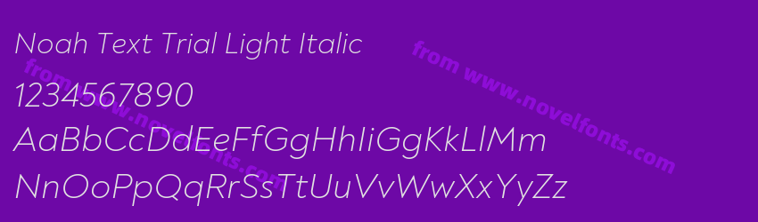 Noah Text Trial Light ItalicPreview Noah Text Trial Light ItalicPreview